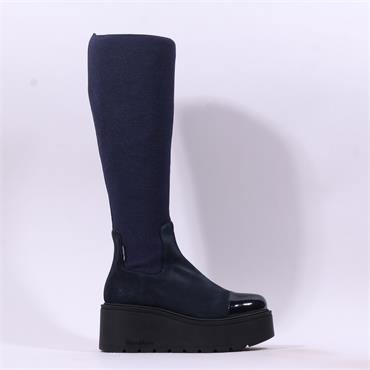 Marco Moreo Vale Stretch Knee High - Navy Suede